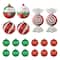 Glitzhome® 18 Pack Whimsical Red & Green Deluxe Large Ornaments